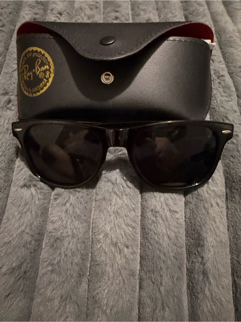 Ray-Ban Black Frame Sunglasses with Dark Lenses